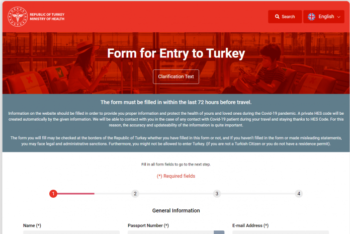 Türkiye’ye Girişlerde Elektronik Form Doldurulacak