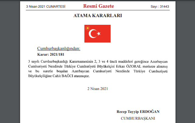 Türkiye, 13 yeni büyükelçi atadı